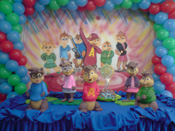 Decoração de festa infantil - Alvin e os esquilos